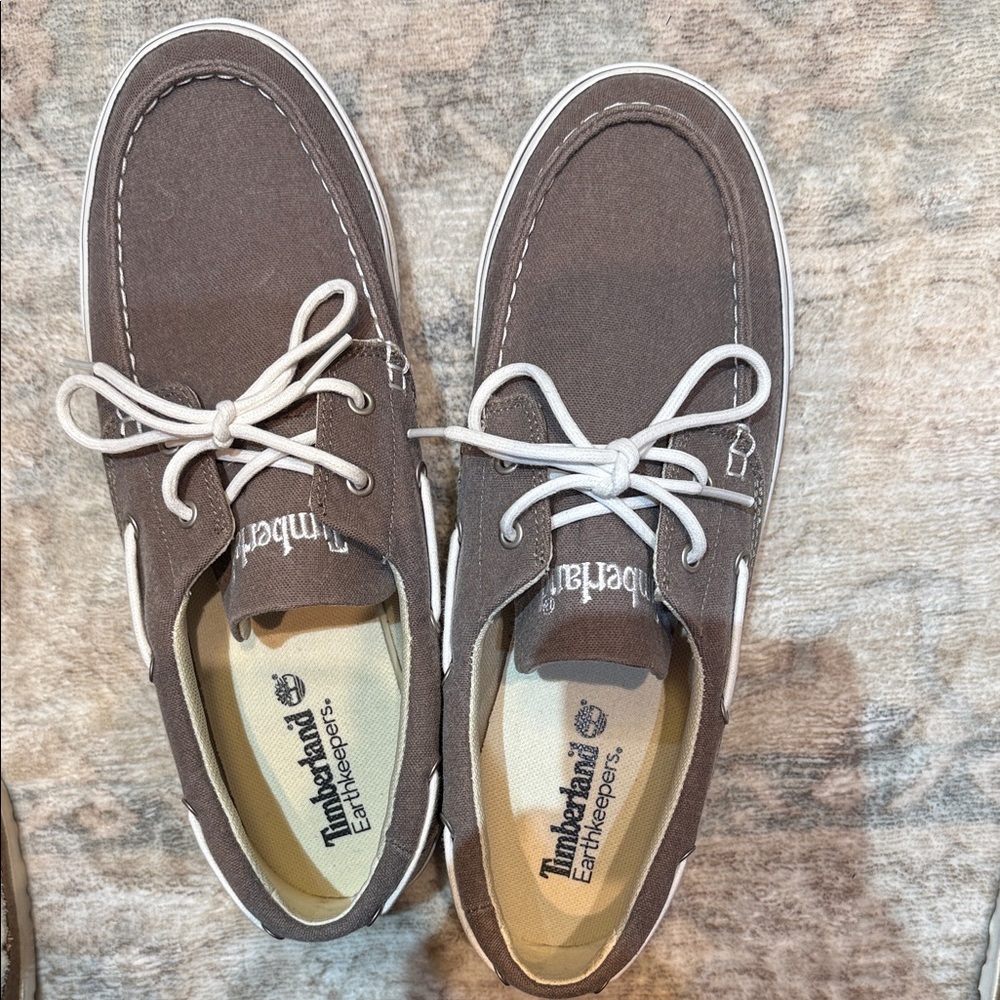Timberland Men's Brown-Taupe Boat Shoes